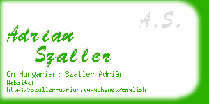 adrian szaller business card