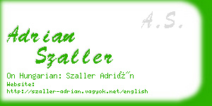 adrian szaller business card